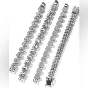 1 Silver Bling Statement Bracelet